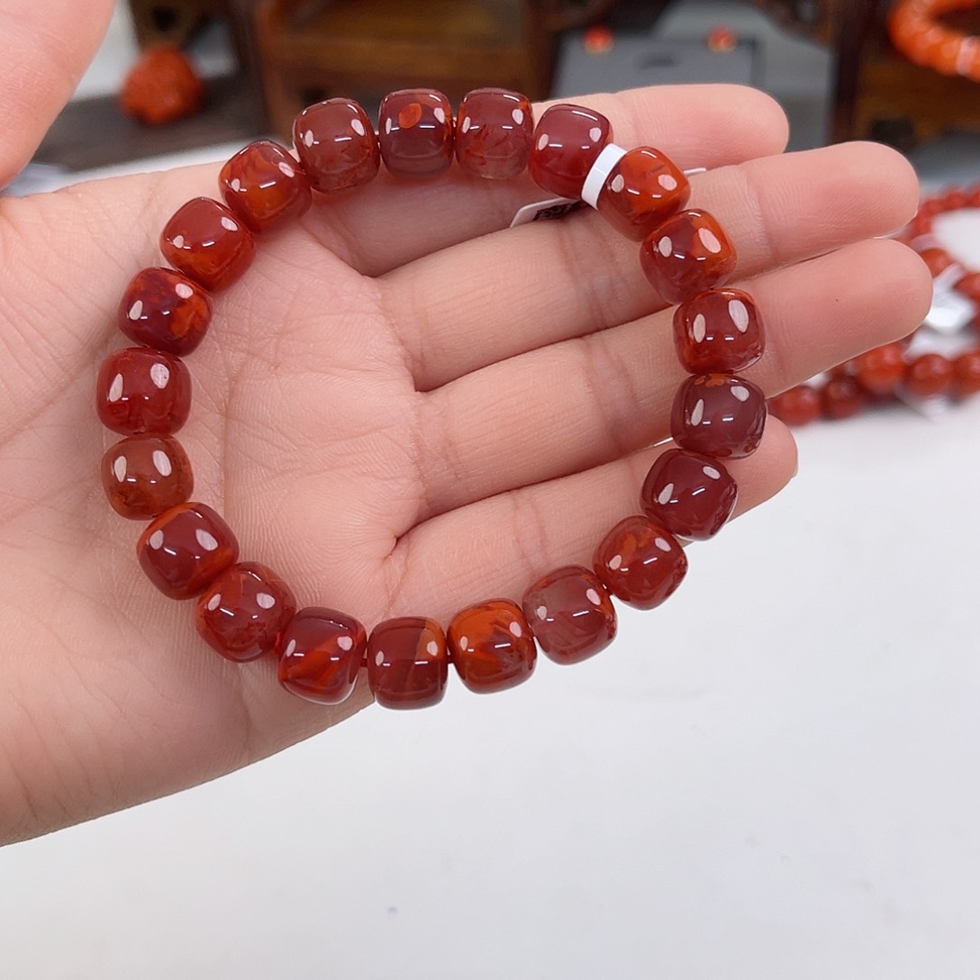 南红玛瑙瓦西收藏级圆珠10mm未镶嵌