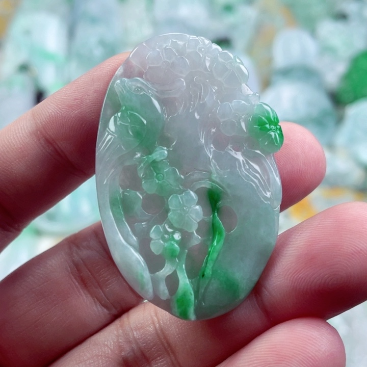 翡翠未镶嵌吊坠(不含链)