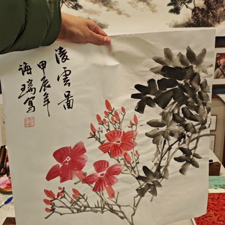 国画贾海瑞老师现场定制