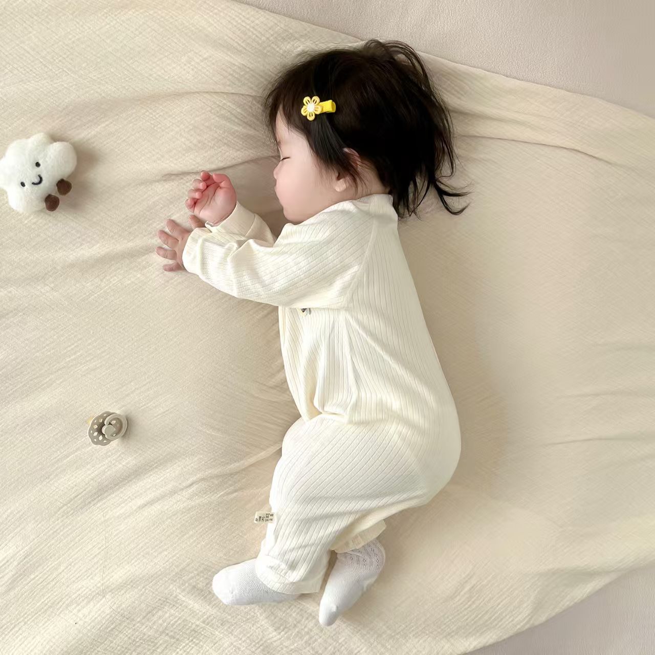 小麻豆 星+礼 直播专用（乱拍发毛巾）新生儿连体闭裆哈衣婴儿包屁