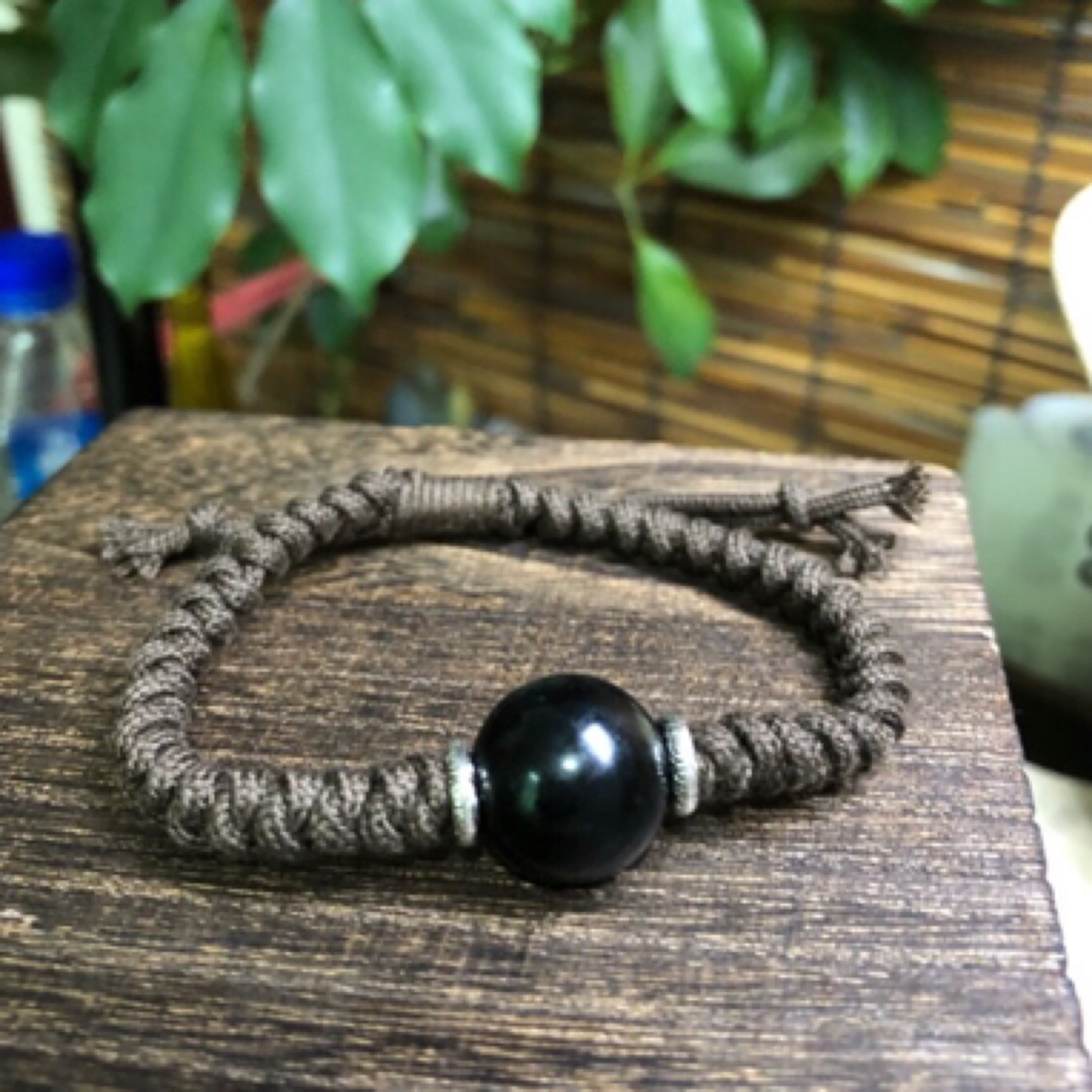 纯天然岫玉转运珠手链