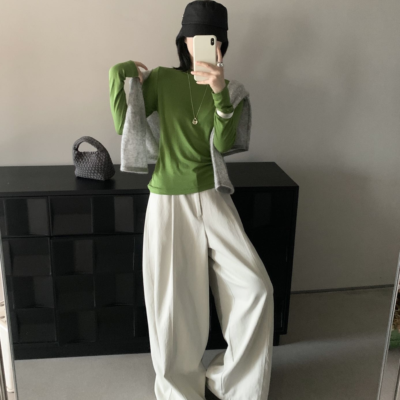 /小爱/【220】韩系羊毛长袖显瘦百搭打底衫女上衣