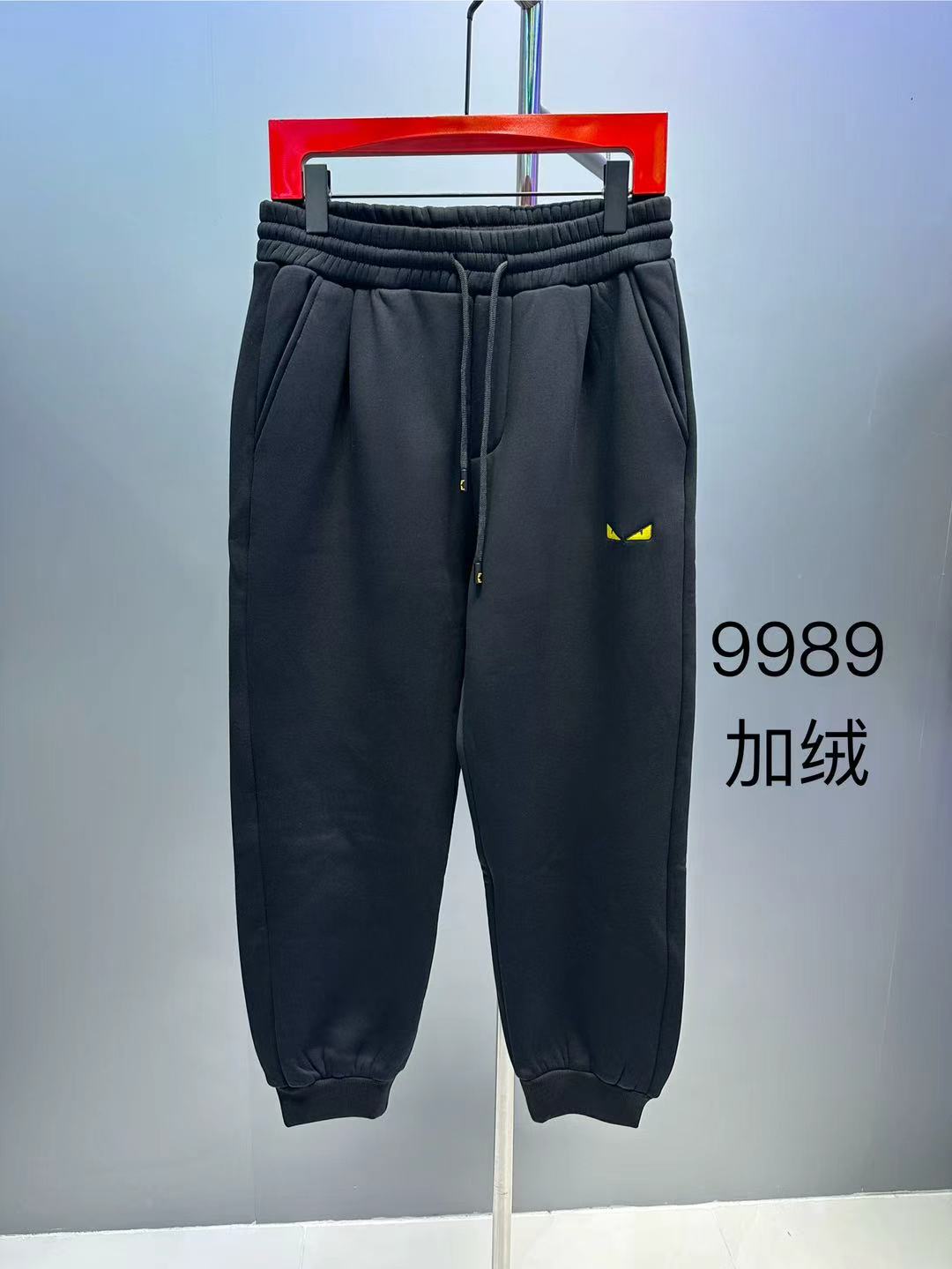 9989#男款秋冬休闲加绒长裤