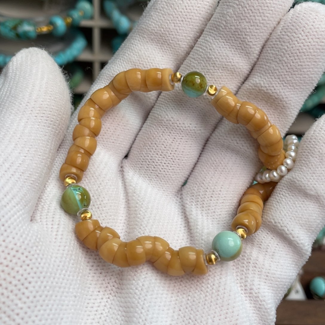 绿松石未镶嵌大肠单圈