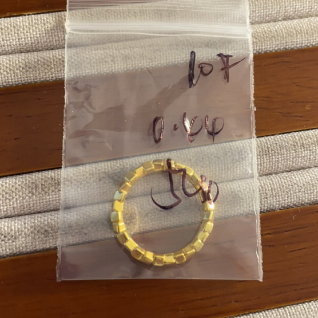 克重0.44 10号 方糖戒指 足金999