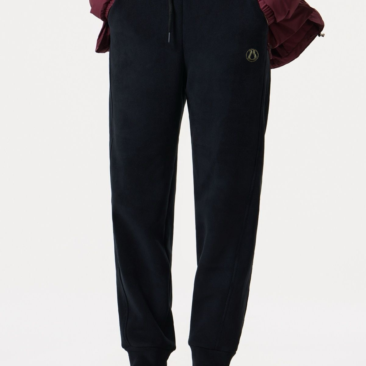 318款男女款一体加厚600g羊毛防风裤束脚休闲内系带运动裤【盒装】