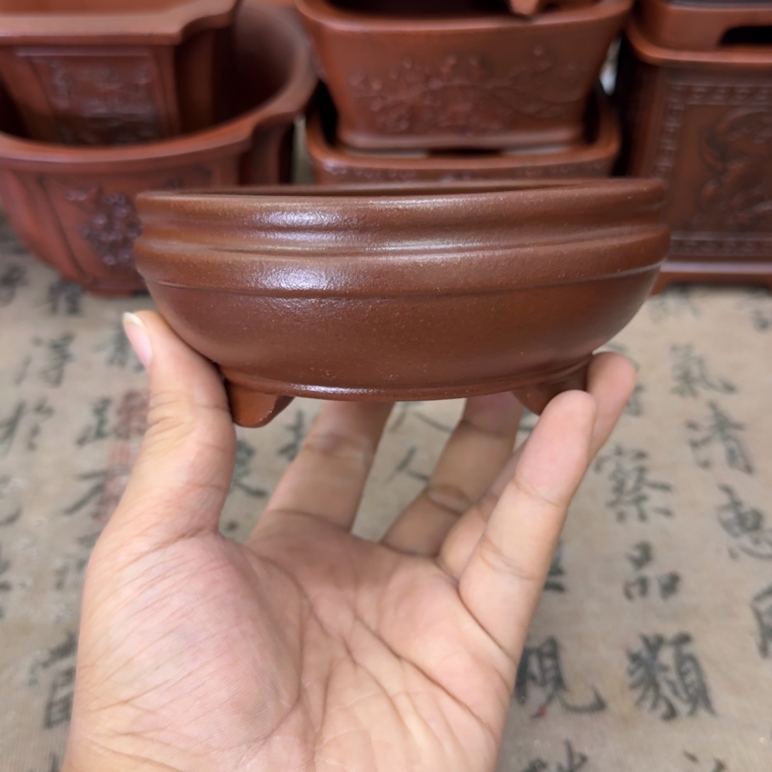 紫砂花盆11x4内经紫砂花盆