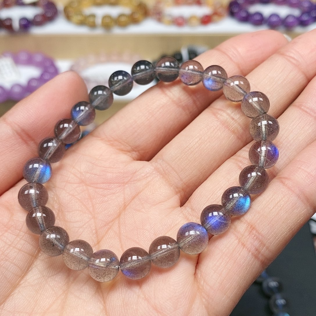 拉长石手串未镶嵌7.5