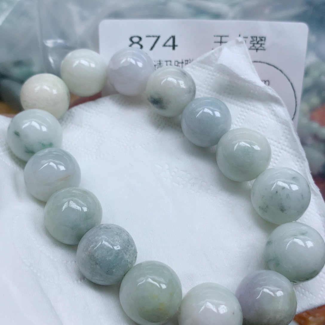 翡翠未镶嵌项链珠珠