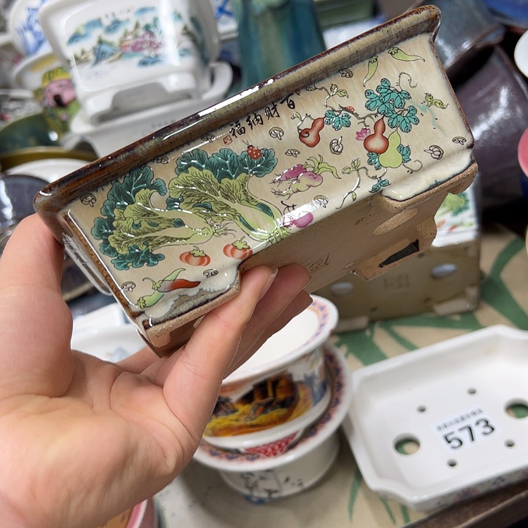 紫砂花盆962号瑕疵15/12/5cm窑变