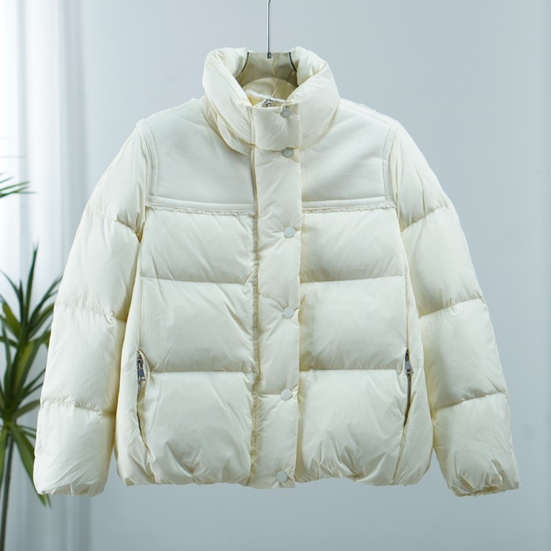 超一线系列   WO-472 女装时尚撤柜秋冬羽绒服白色(部分填充黑绒）