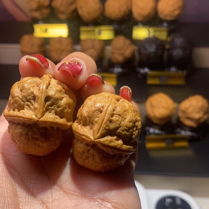 文玩核桃把件丁字三棱35尺