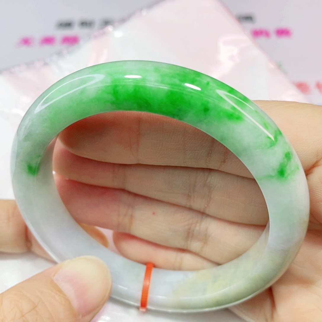 未镶嵌手镯翡翠57.3圈口正圈-捡漏