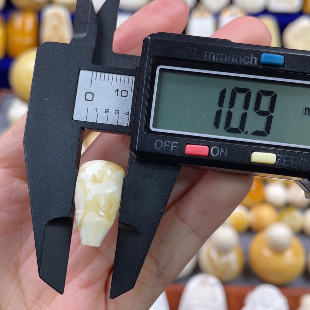 蜜蜡裸石未镶嵌琥珀蜜蜡三通