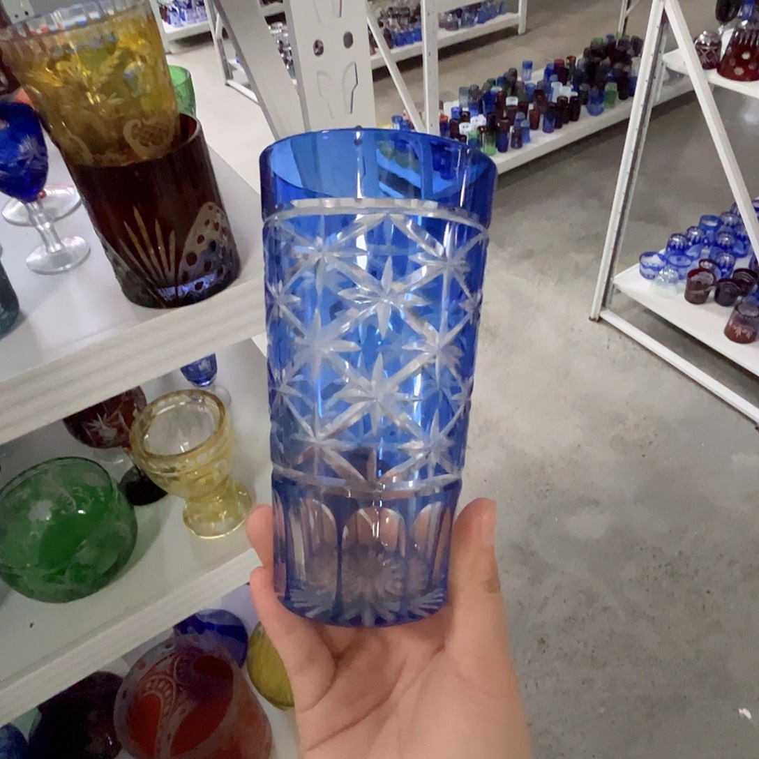 手柄款水晶玻璃如图微瑕一个