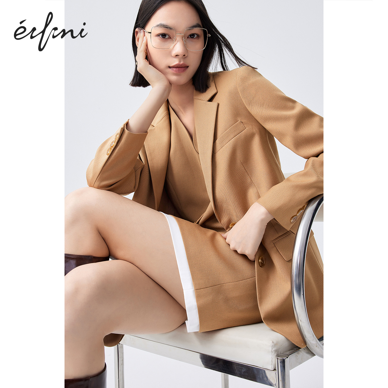 【银泰百货WH】伊芙丽 女士休闲时尚西装1EA312461