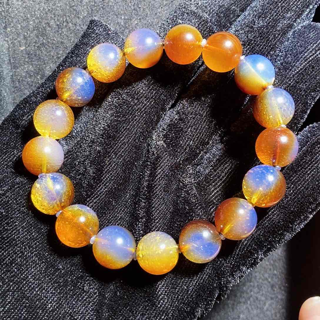 未镶嵌蓝珀裸石稀有红蓝珀猫眼梦幻金沙12+毕业