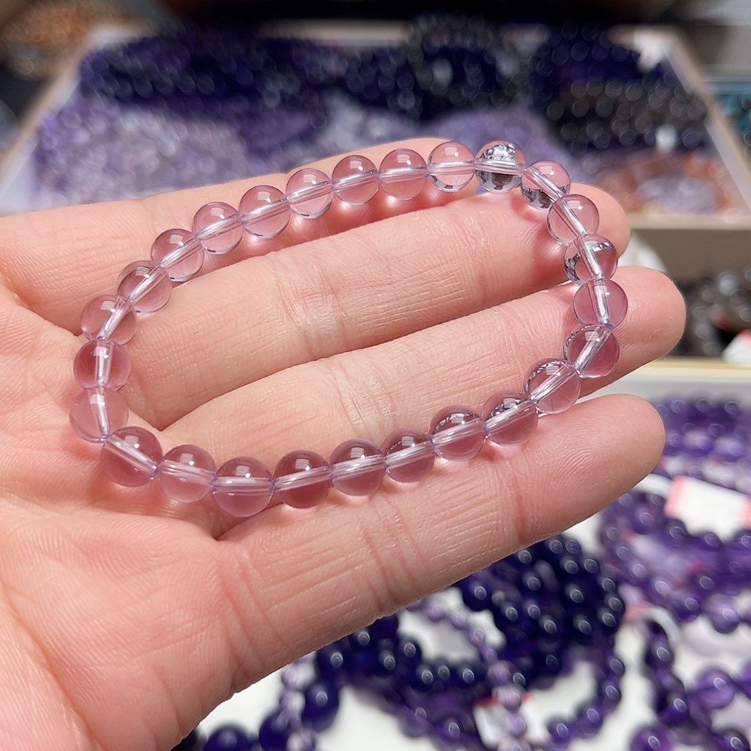水晶手链未镶嵌F****?净体紫水7.2mm