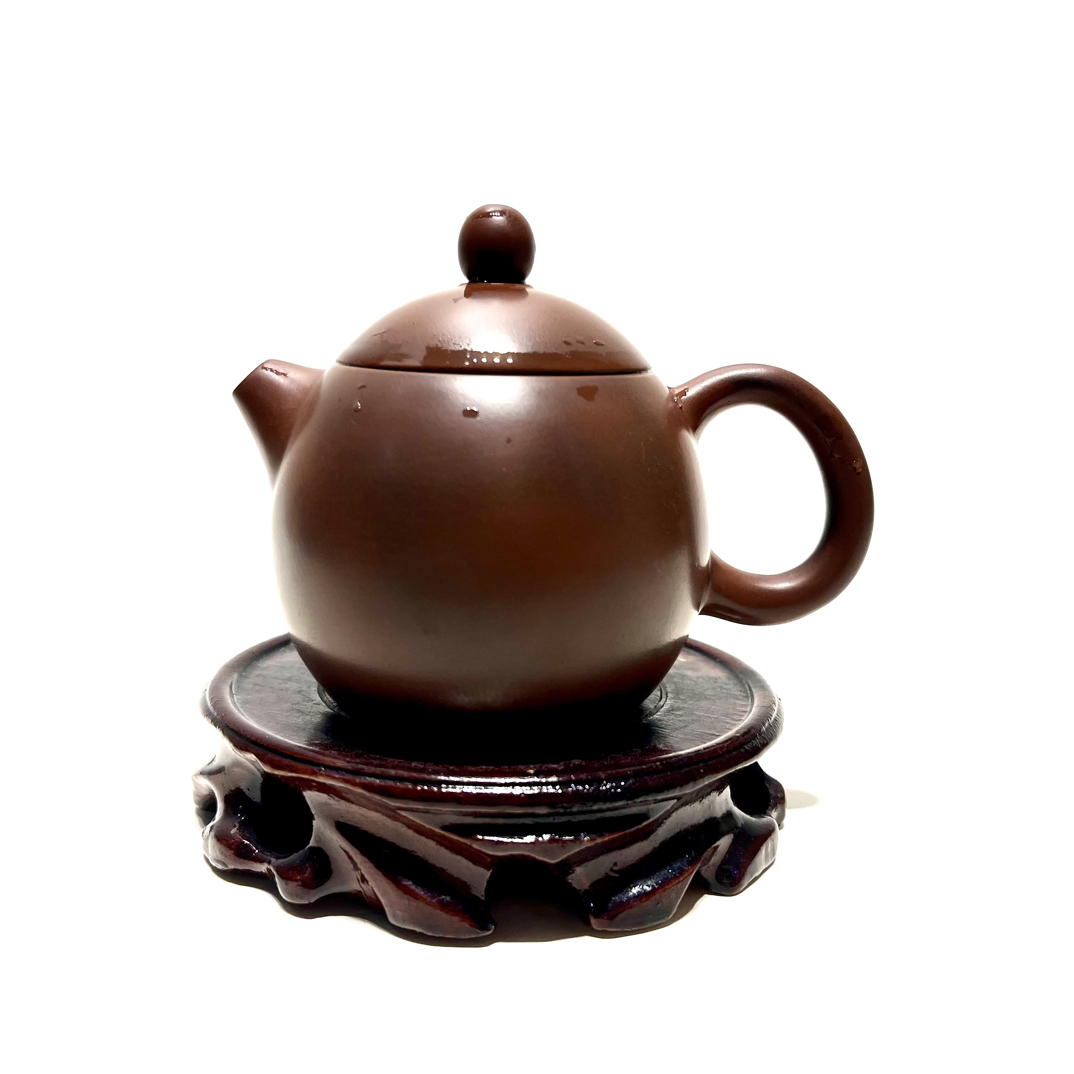 广西钦州坭兴陶 全手工龙蛋素壶150-170cc容量茶壶精品