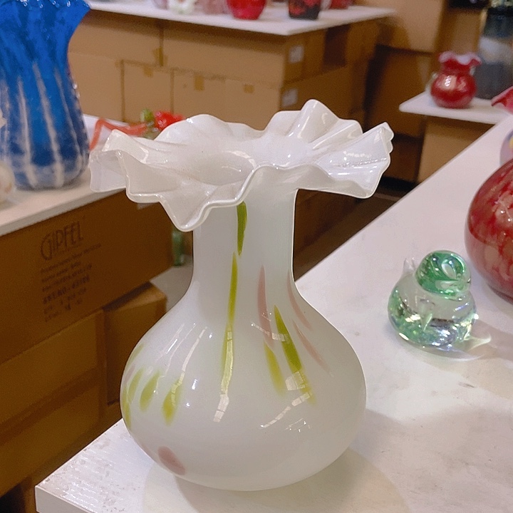 琉璃琉璃花瓶高18口4