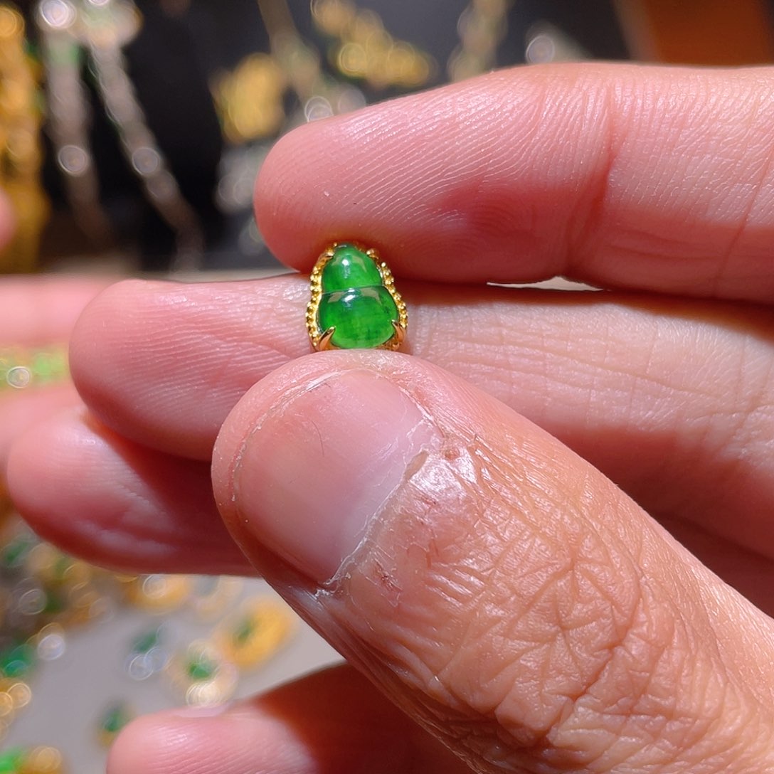 翡翠吊坠(不含链)银S925镶嵌