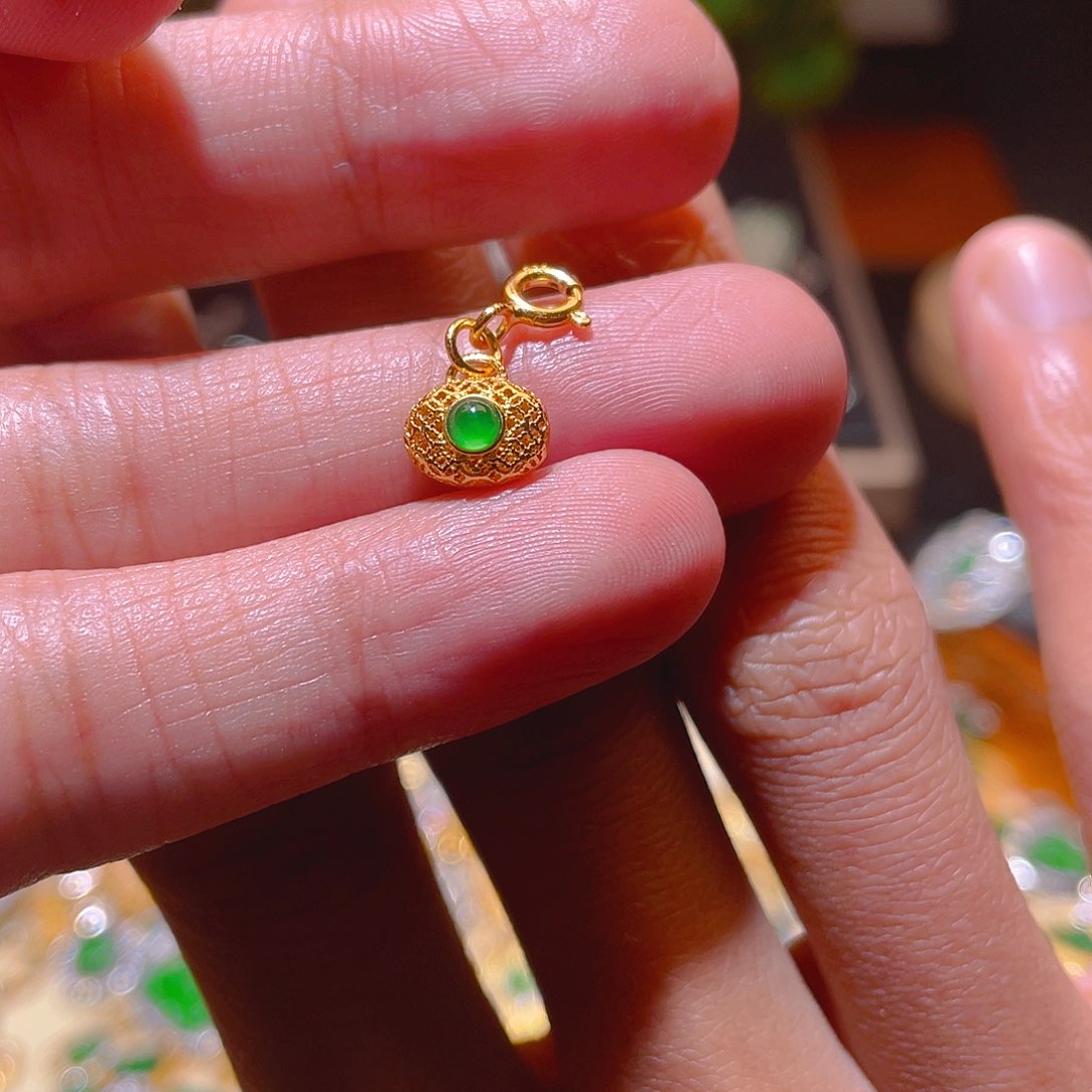 翡翠吊坠(不含链)银S925镶嵌