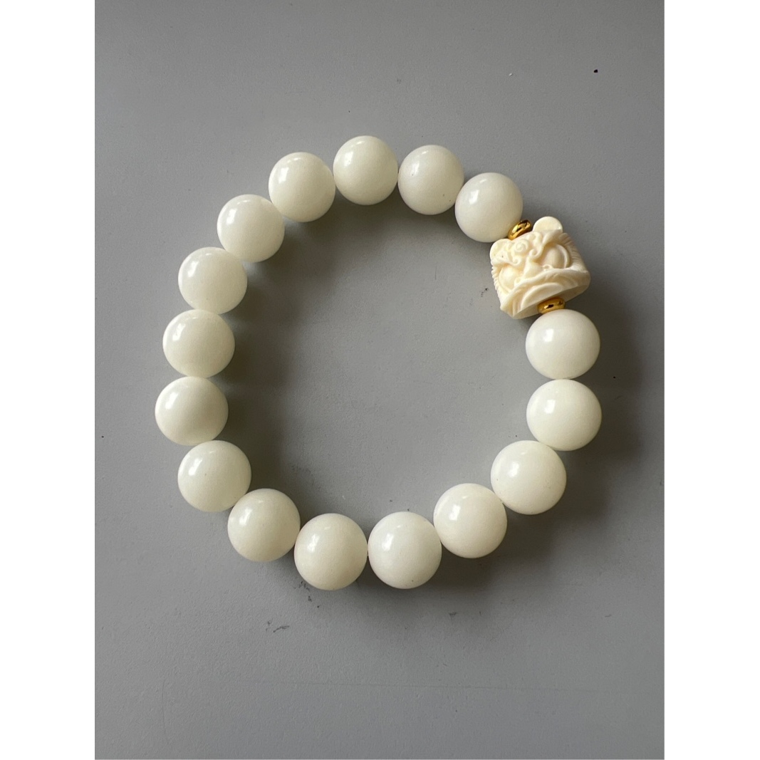 精品手串 无礼盒 白玉菩提带醒狮1.2# yhy227