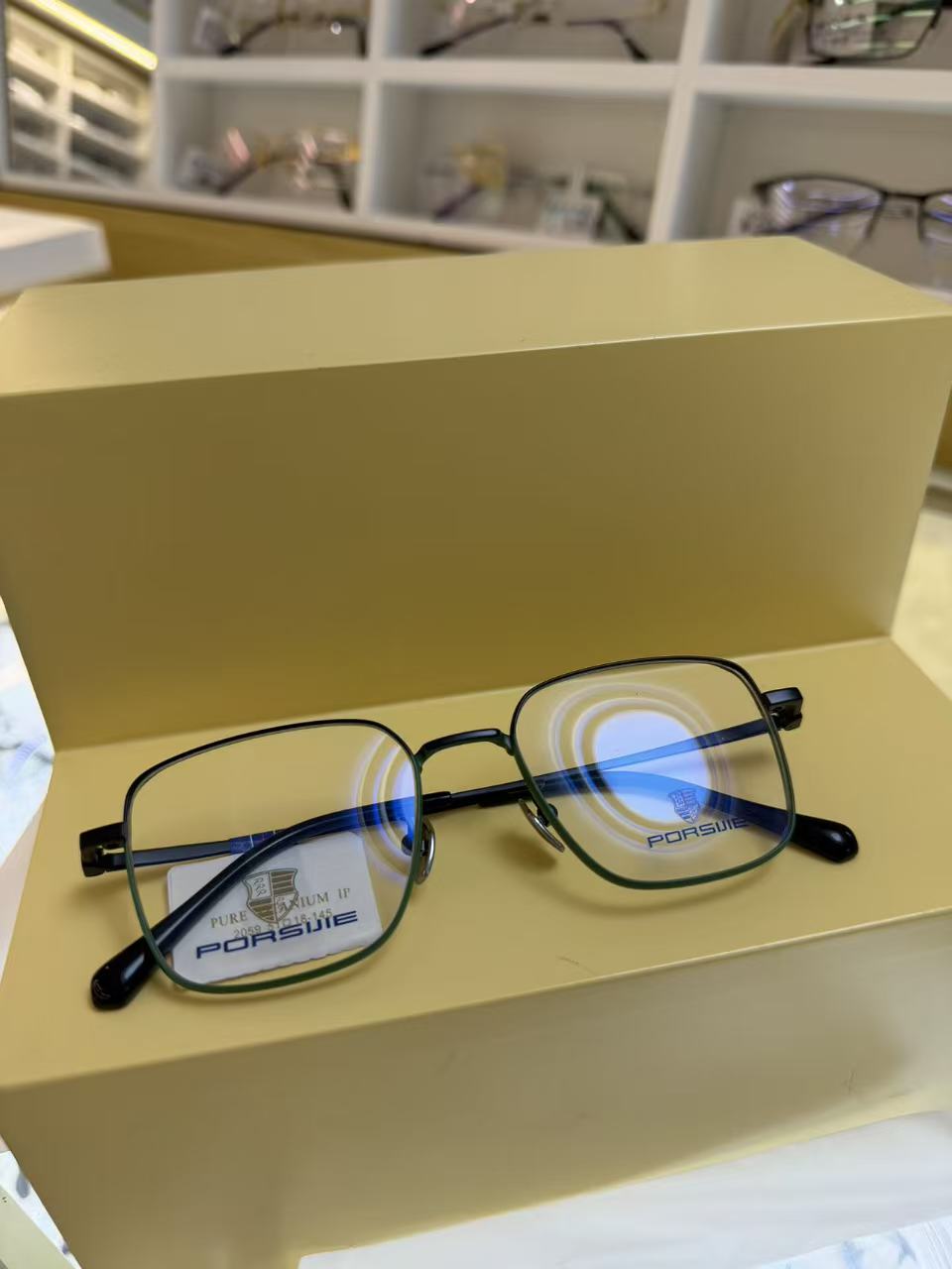 2059 黑绿色超轻纯钛光学平光镜男女简约潮款高级感素颜显瘦新款