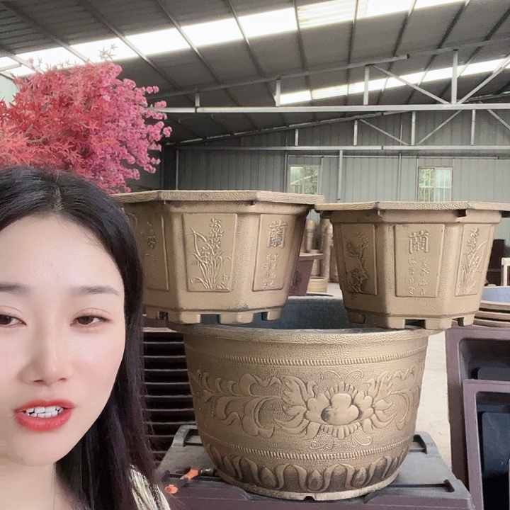 八角60花盆2个有孔