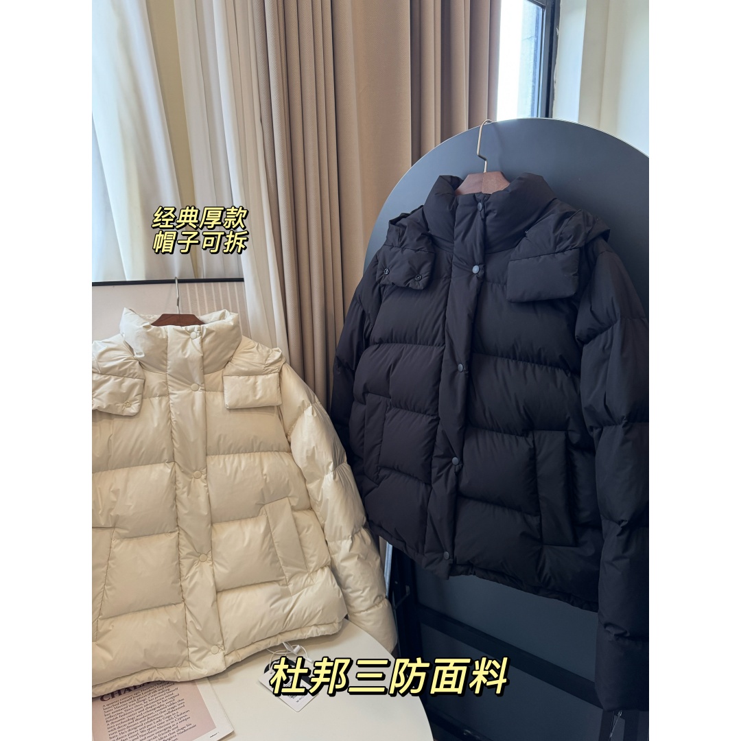 「五格羽绒服」冬季LU系五格连帽羽绒服90白鸭绒帽可拆卸C0576