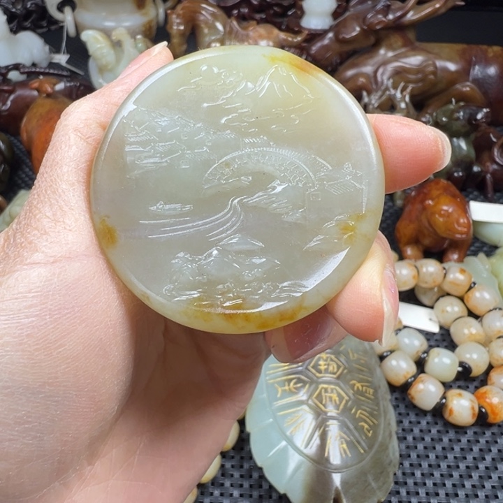 和田玉未镶嵌挂件