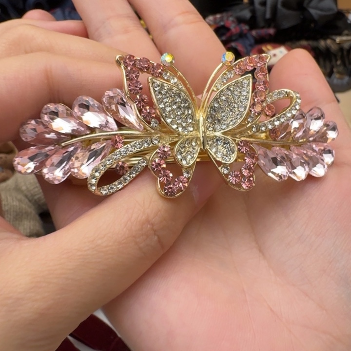 布艺非金属蝴蝶满钻粉