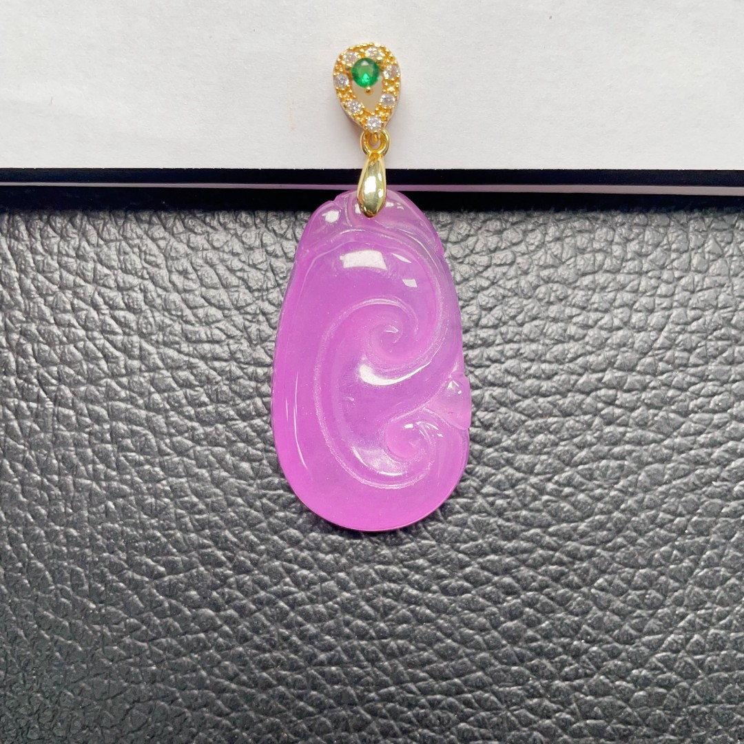 【小杨严选】粉紫如意吊坠精美时尚百搭