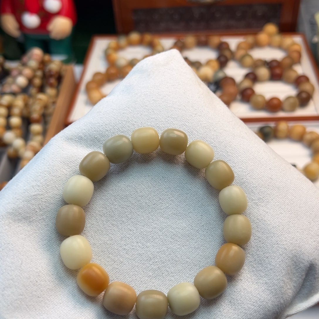 菩提根/象牙果手串卡13枣珠干磨全品