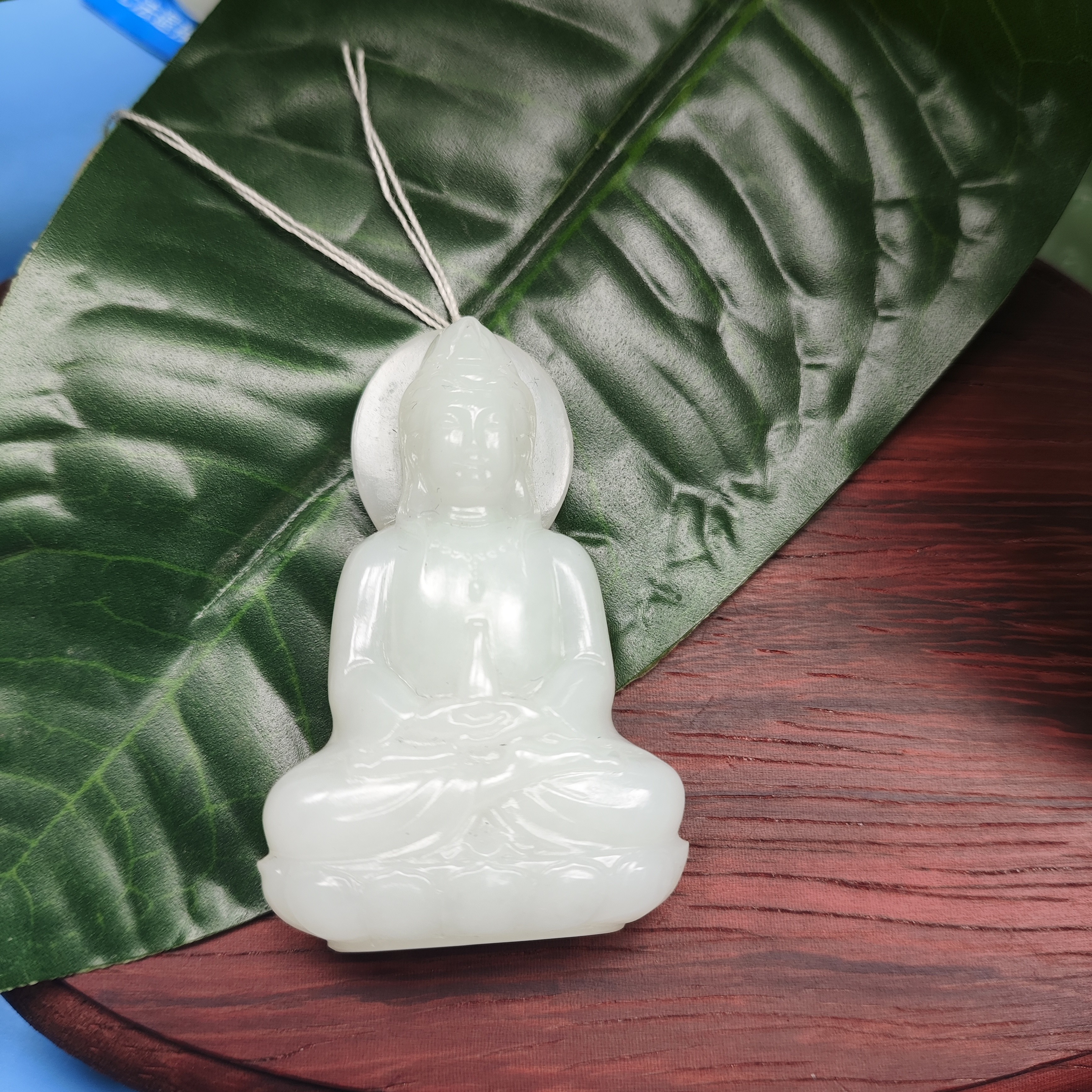 羊脂白观音精美玉石玉佩男女款