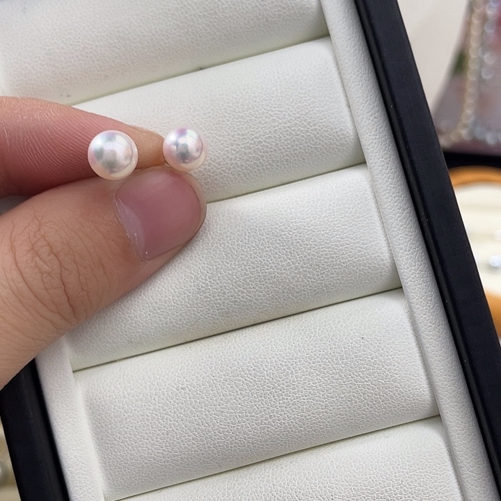 海水珍珠耳饰18K金镶嵌