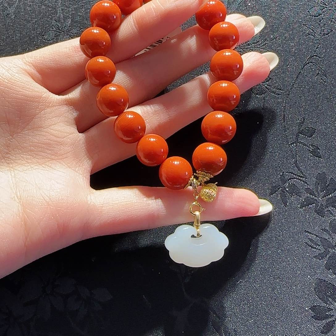 南红玛瑙手串未镶嵌天****师南红手串