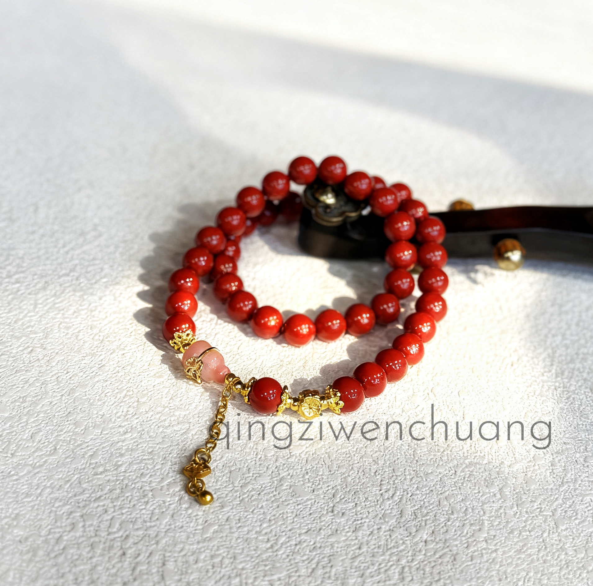 含辰砂工艺品DZ 1328-朱砂-高级朱砂带葫芦配饰