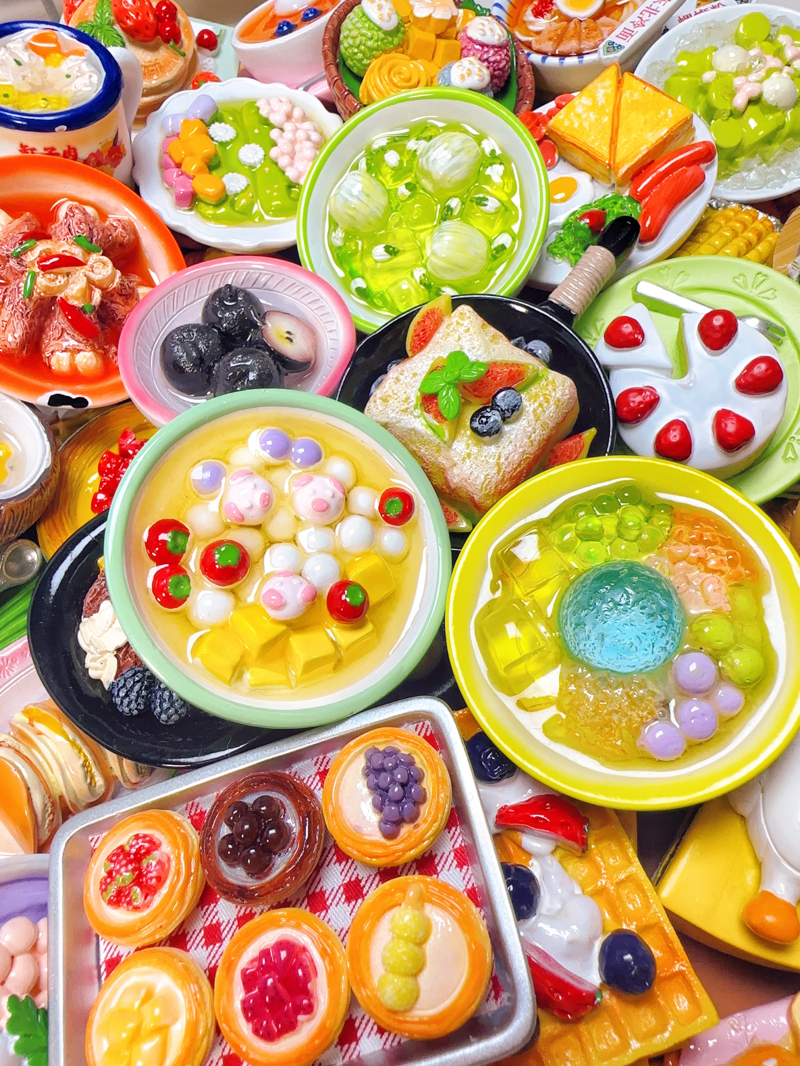 【福利版无玩法拆10】仿真创意树脂冰箱贴食物磁吸菜品美食装饰品