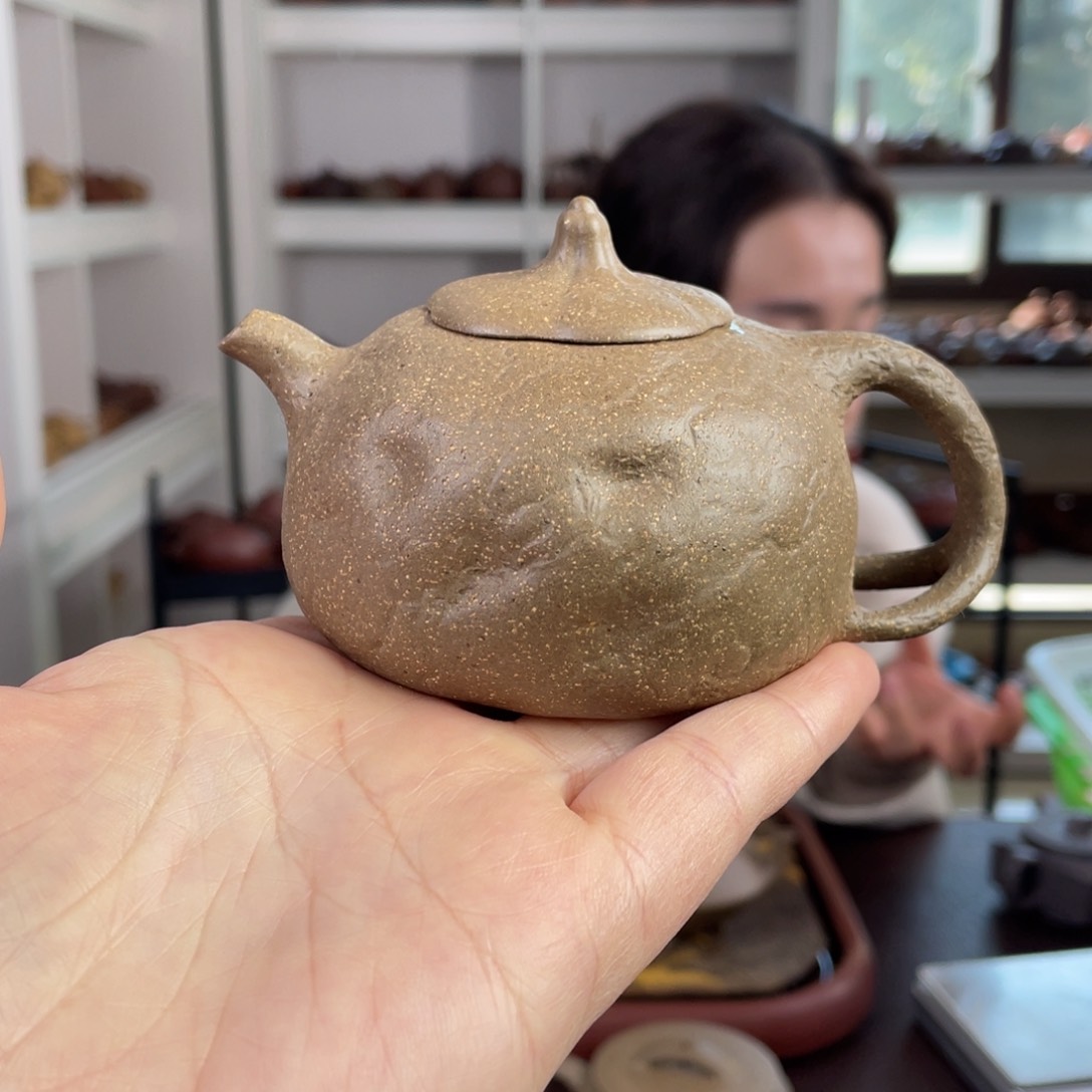 紫砂茶壶青玉段气窑供春160cc