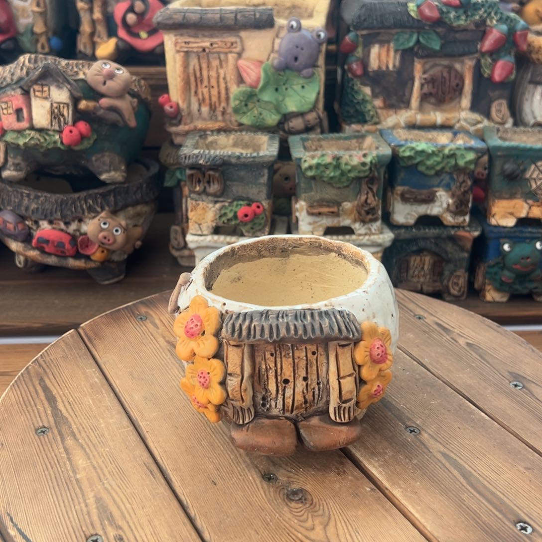 红陶嘻哈多肉花盆