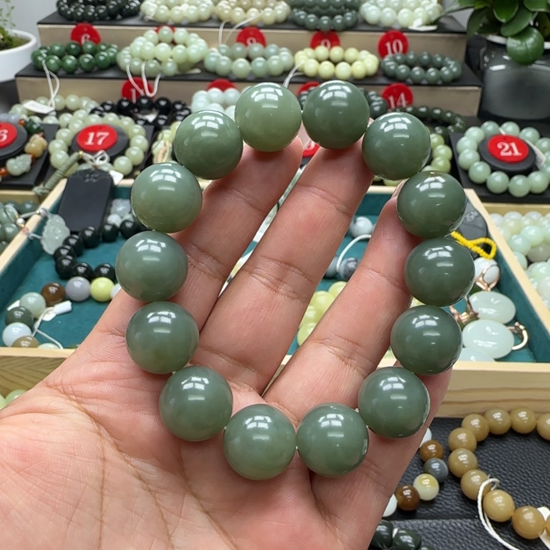 和田玉未镶嵌手链16