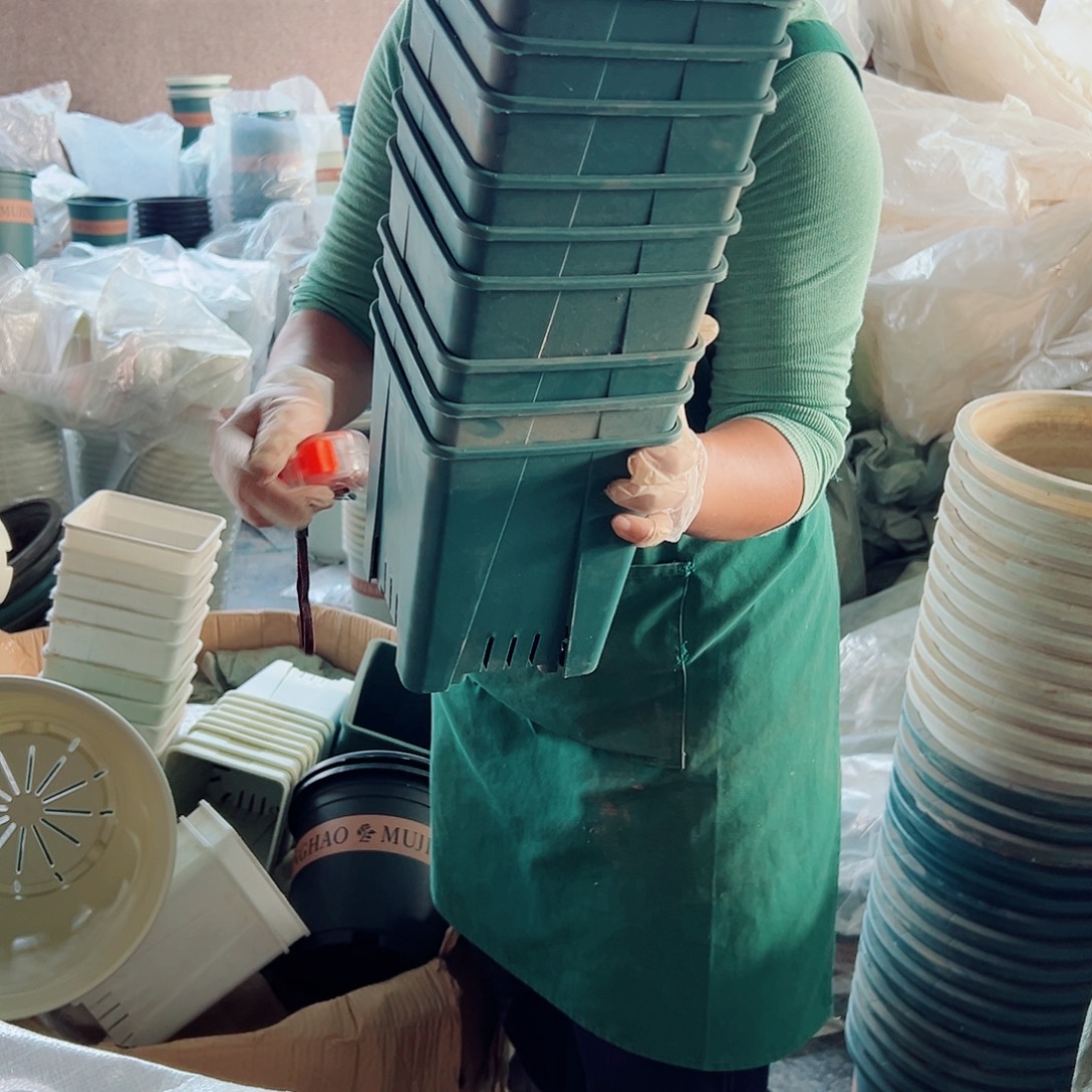 瑕疵方盆KG142#墨绿色10个无托