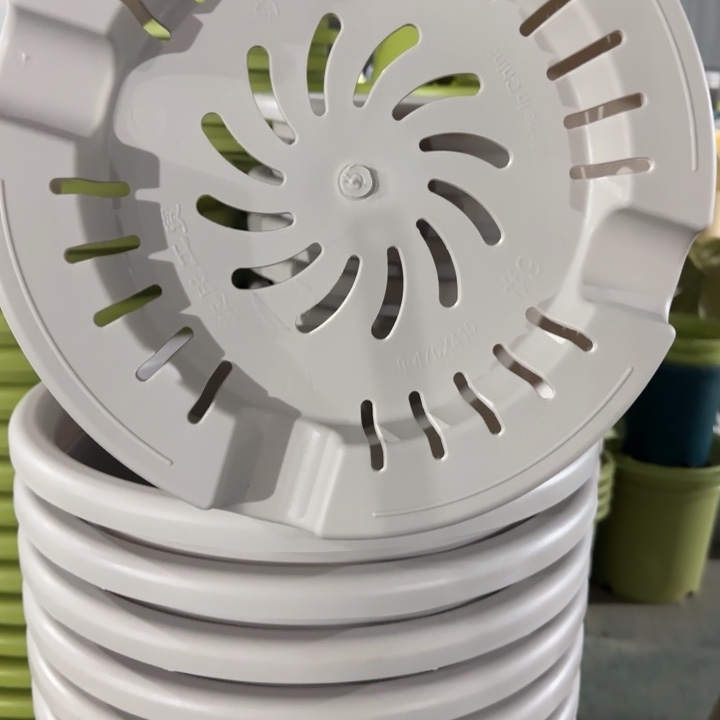 四季9号4个灰白色的花盆