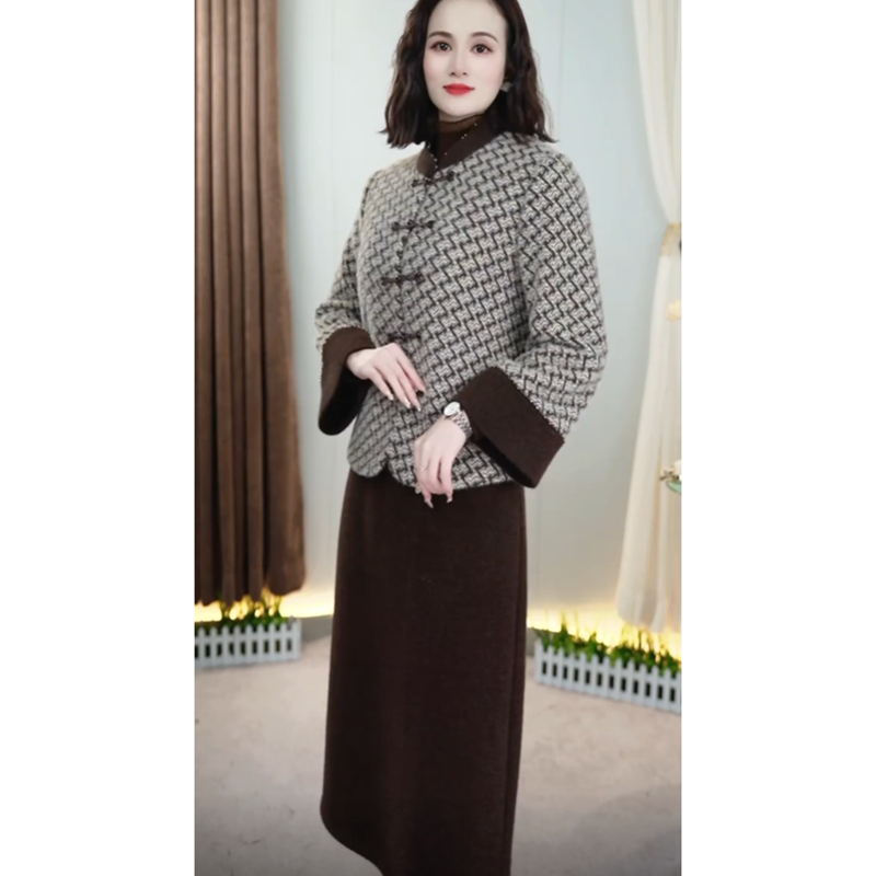 【两件套】3583新款时尚两件套修身显瘦套装洋气加厚保暖秋冬款