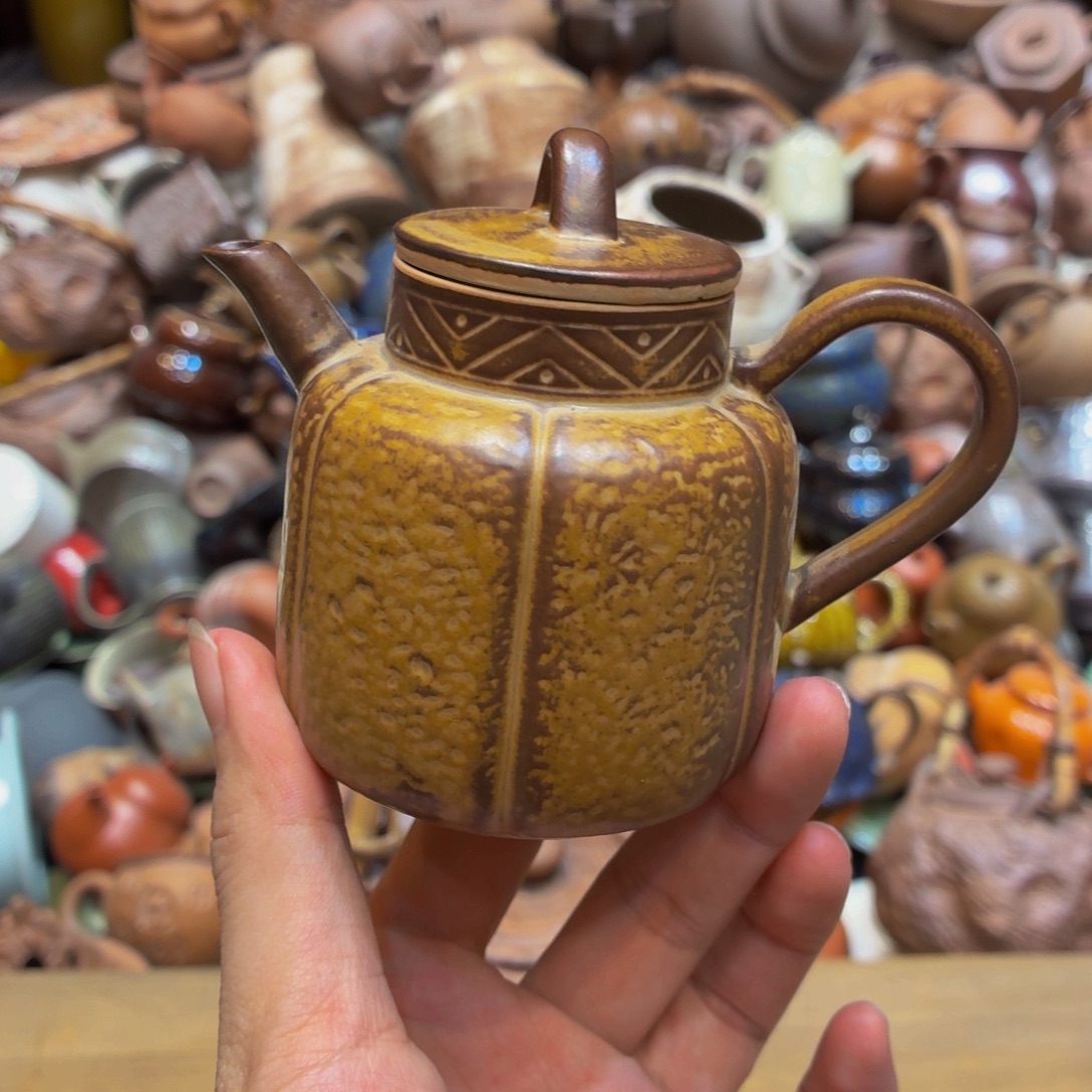 柴烧老岩泥高温茶器皿