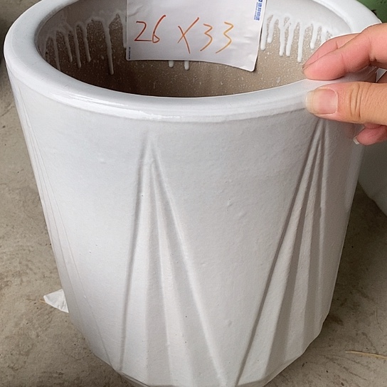 陶瓷花盆白钻石中