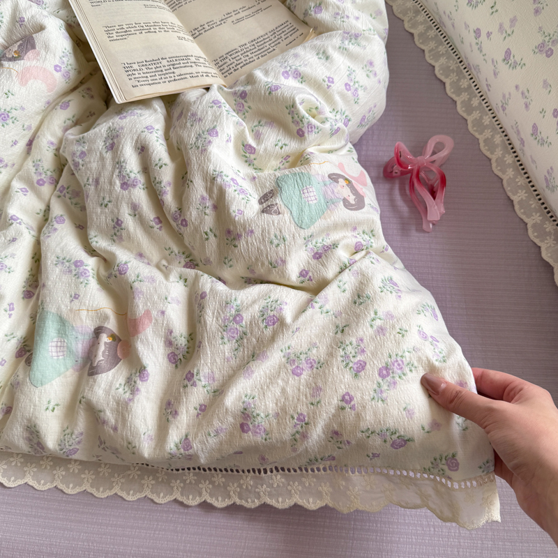 2025秋季1.2三件套双层纱柔软舒适卡通孤品以直播间为准