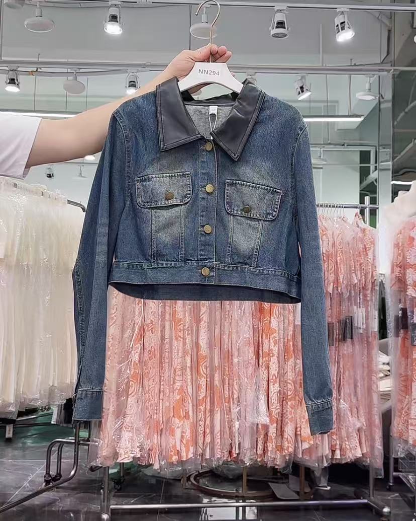 【YZ•衣系列】NN294-时尚女装设计感牛仔外套