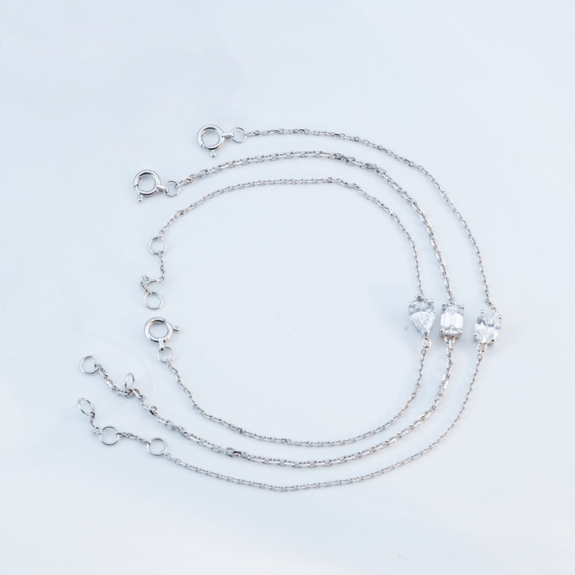 实验室培育钻石铂金培育钻石手链「腕间砂」简约复古优雅手饰